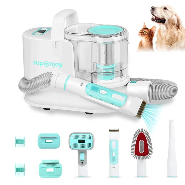 Professional Pet Grooming Made Sustainable with 300W Vacuum Kit and 6 Grooming Tools