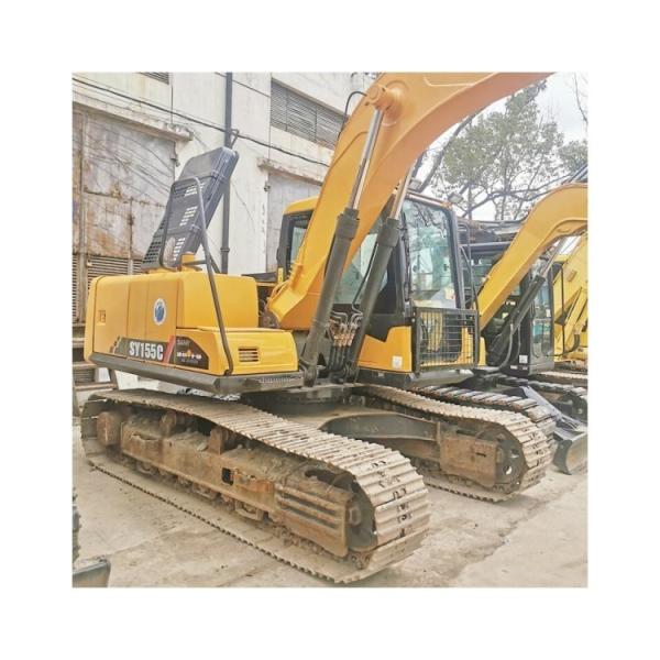 Largura de transporte 2,5 m Excavadora usada SANY155C com 14 toneladas de peso operacional