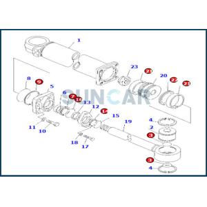707-99-44520 7079944520 наборов обслуживания управляя цилиндра для HD1200-1 KOMATSU