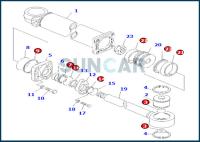 707-99-44520 7079944520 kits de service de vérin d'orientation de train avant pour HD1200-1 KOMATSU