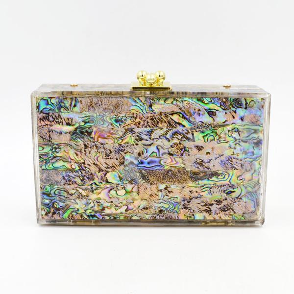 Acrylic Colorful Shells Evening Clutch Bags High End Party Bridesmaid Bag