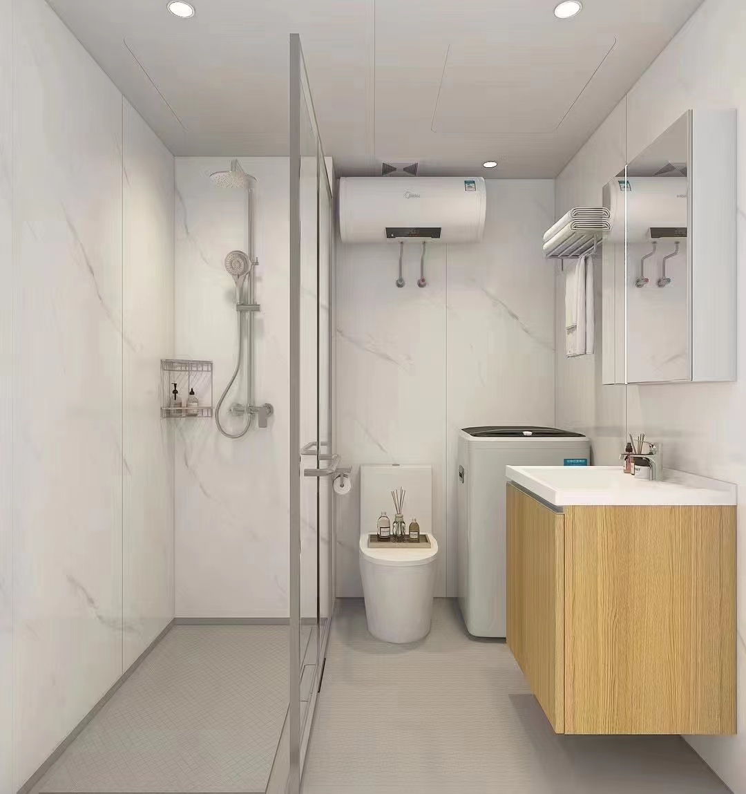 SMC Dry-Wet Separated Modular Shower Enclosures