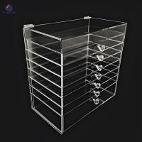 Tamaño personalizado Caja de almacenamiento acrílico Organizador de maquillaje Forma rectangular