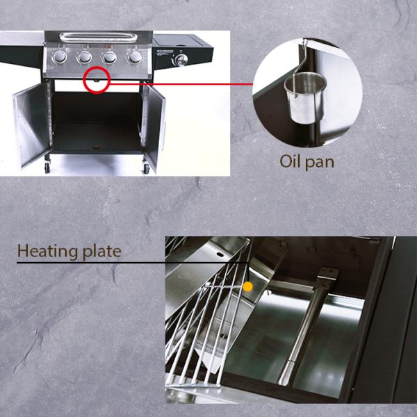 Грилл на бутаневом газе для приготовления пищи на открытом воздухе с 41 горелкой и конструкцией из нержавеющей стали