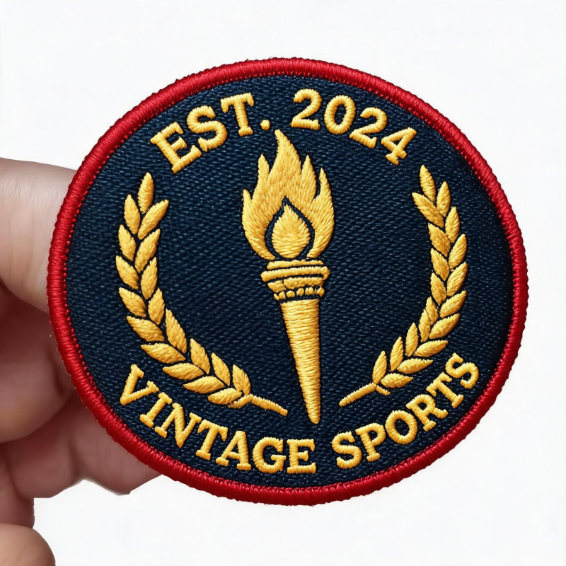Custom Embroidered Patches Heat Transfer Designed for Durable Washable with Multiple Color Options for Ski Wear and Uniforms