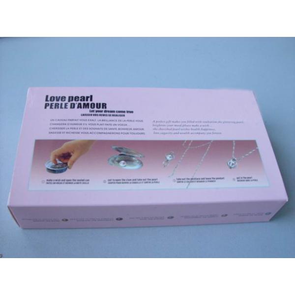 French Versions Color Box  Love Pearl Necklace Gift Box With Fashion Cage Pendant for Special Holiday Gift