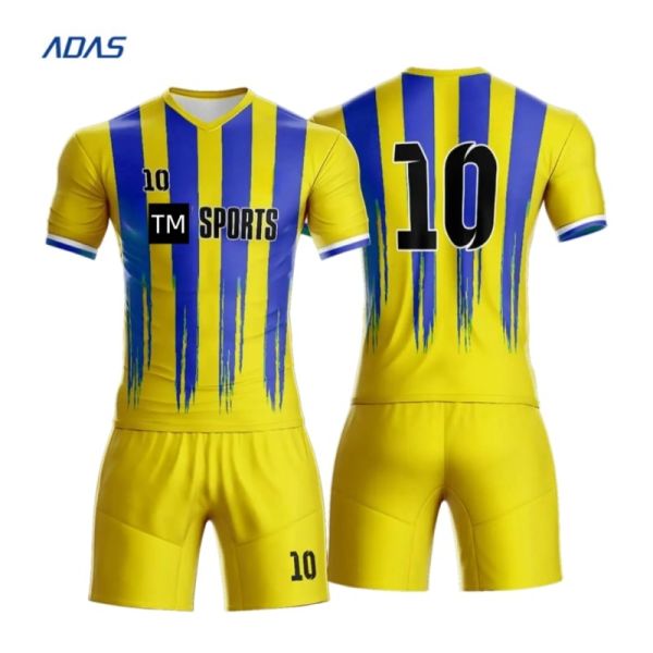 Custom Full Sublimation Jersey Football Printed Embroidery Logo Youth Soccer Training Kit