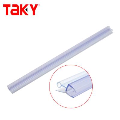 Frameless PVC Shower Door Bottom Seal Strip 10mm Transparent