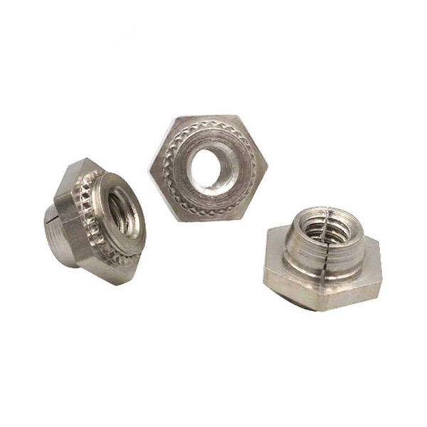 Carbon Steel Self Locking Outer Hexagon Press Nut Overall Length 4.4-6.59mm
