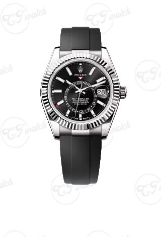 Sky Dweller: reloj de lujo de 42 mm con esfera negra.