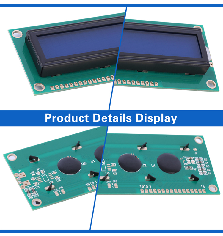 Blue Film White Letters 1602C2 Character LCD Module Interface Arduino With Backlight And Built-In ST7066U