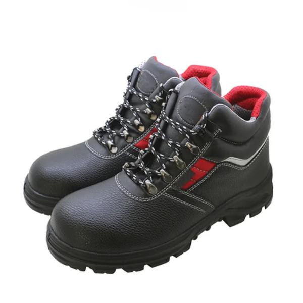 Cow Split Construction Safety Shoes Steel Toe Anti Smashing Shoes Protective