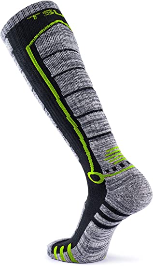 Gender-Neutral Winter Ski Socks Warm Thermal Calf Compression Snowboard Socks for Cold