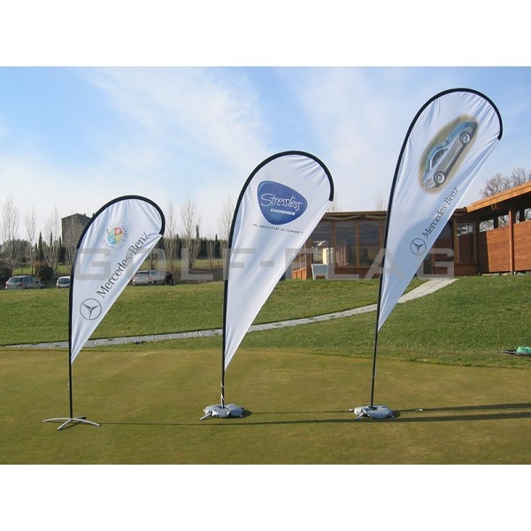 Single Side Screen Printed Custom Beach Flags 100% Polyester