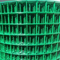 Réseau de clôture à rouleaux de filet de fil soudé en PVC revêtu de vert de calibre 2x2 4x4