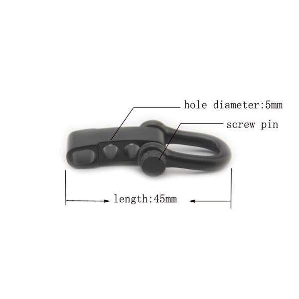 BK5568 Paracord Bracelet Bow Shackle Stainless Steel Adjustable Gross Weight 0.028kg