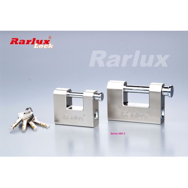 Rarlux High Quality  Nickel-plated Iron Anti-cut Padlock Vane Keys Rectangular Padlock