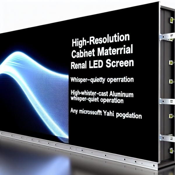 Cabinet Material Die-cast Aluminum Rental LED Display Screen with Whisper-quiet Operation and 192x192 Resolution