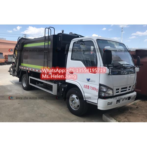 4 Ton Japan ISUZU 4X2 600P Compressed Garbage Truck