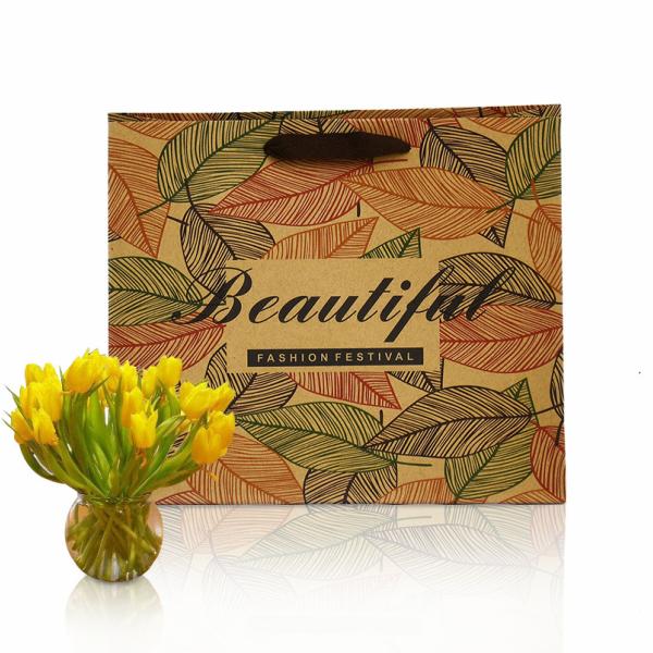 Pink Grey Twisted Handle Paper Bags Custom Retail Packaging Bags 250g 300g