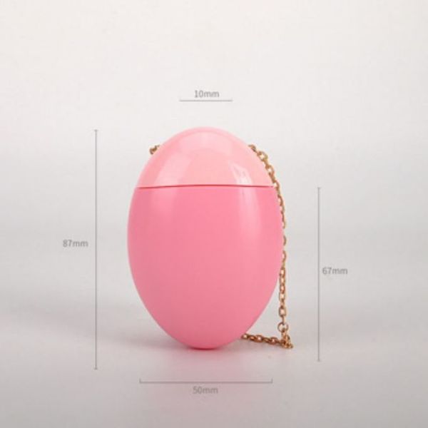 50ml Portable Egg-Style Customization Sunscreen Hand Cream BB Cream Container with Gold Chain