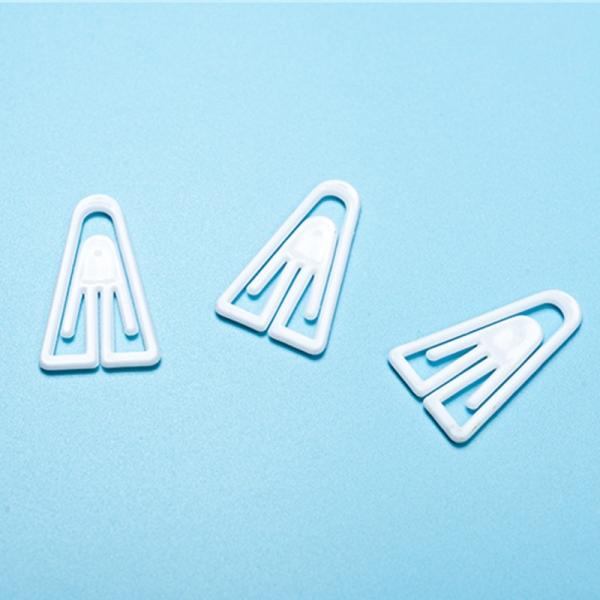 A Shape Small Plastic Paper Clips , 1.3 Inches Clear Plastic Paper Clips