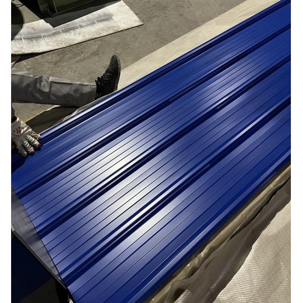 RAL5015 Синяя предварительно окрашенная металлическая плитка из алюцина и крышные панели трапецированный гофрированный лист вальспара HDP 30 лет гарантии