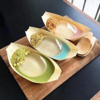 100%Natrual Eco Sushi Boat Boat en bois jetable pour la nourriture plateaux de sushi fast food