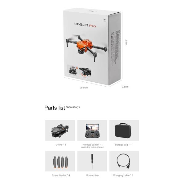 OEM Logo Rg608 Pro Rc Quadcopter Helicopter Air Hover Height Fixed 2.4g Wifi Fpv Optical Flow Shooting Brushless Drone Dron