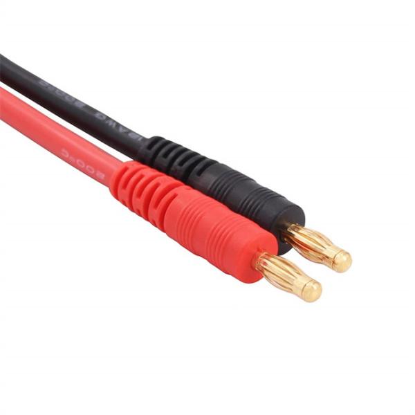 XT60 conector banana del cable 4m m del cargador del varón RC al material del silicón 6X