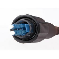 Waterproof 3M Fiber Optic Patch Cord Duplex LC Connector , Aluminum Housing