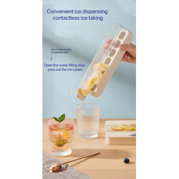 Ice Cube Making 7-Hole 14-Hole and 21-Hole Pressing Ice Box Silicone Ice Making Model
