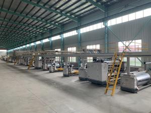 Linha de produção ondulada do cartão de 5 camadas completamente automática