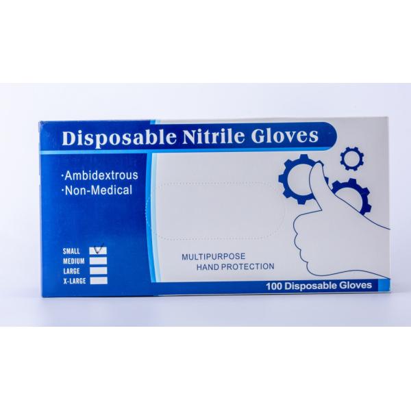 Ambidextrous Non Medical Disposable Nitrile Gloves With Powdered Free
