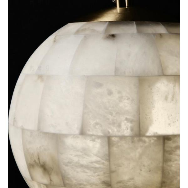 Современный светлый роскошный натуральный зуб алабастр люстра спальня гостиная ресторан бар кафе декор металлический глобус подвесная лампа