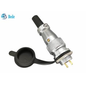 Chrome Plated Zinc Alloy Circular Connectors 2 3 4 Pins 10A 500V With Dust Cover