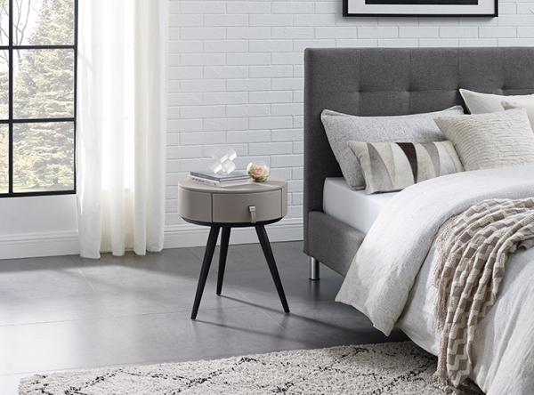Gelaimei Minimalist Style Dia 450mm Small Round Side Table With Drawer