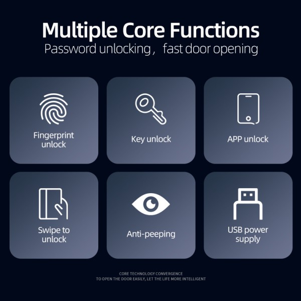 Smart Password Fingerprint Card TTLOCK APP Digital Lock Electronic Rim Door Locks Waterproof Outdoor Gate Lock