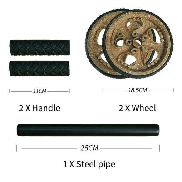 Non Slip Easy Assembly Recyclable Wood PE Fitness AB Wheel