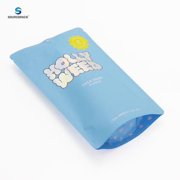UV Protective Weed Packaging Custom Holographic Mylar Bag Bags with Odour Control