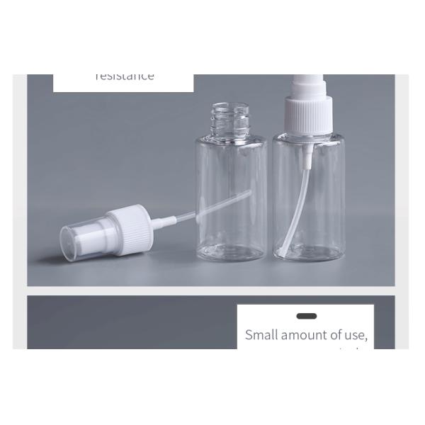 Recyclable 40ml Alcohol Transparent PET Spray Bottle 73*34mm