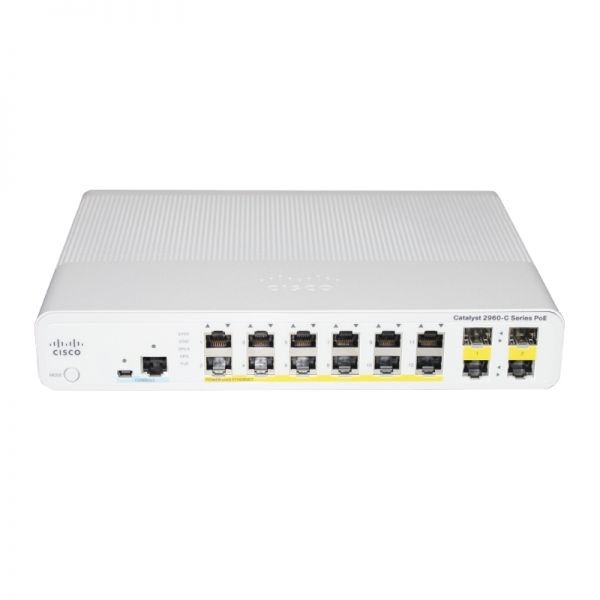 WS C2960C 12PC L Catalyst 2960 C Series FE Switch 12 FE PoE 2 x Dual Uplink