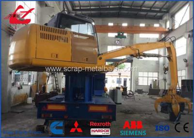 Diesel Engine Drive Metal Scrap Baler Logger With Grab and Trailer 3m Press Room