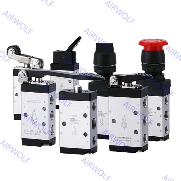 AIRTAC M5 Series 5/2 way Pneumatic Mechanical Control Valve 1/8, 1/4 with 0~1.0MPa Operating Pressure –20~+70℃ Working Temperature Range and Directional Control Function