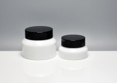 JG-X31, 15ml 50ml opal white glass skincare jars, glass primary cosmetic packaging for medical skincare