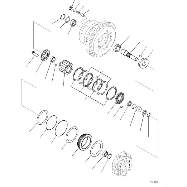708-8F-31320 708-8F-31570 708-8F-00330 Финальный привод PC200-8 Двигатель путешествия