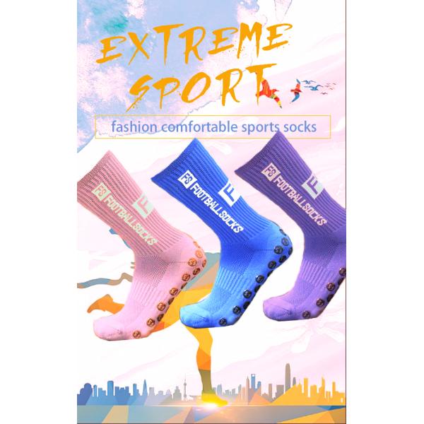 Regular Size Anti-Slip Crew Sports Socks Thicken Cotton Football Socks For Summer