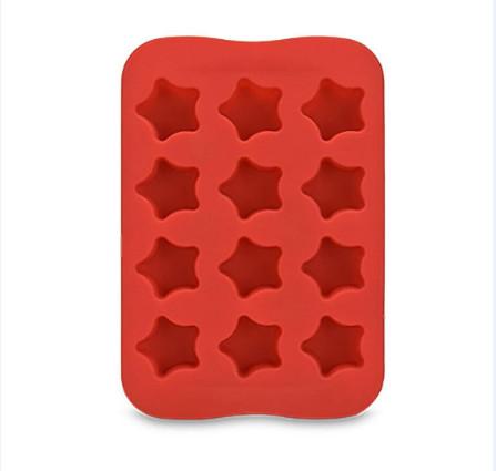 Ice Cubes Trays - Silicone Ice Mold Jelly Chocolate Sweet Candy Maker 12 Ice Cubes Moulds