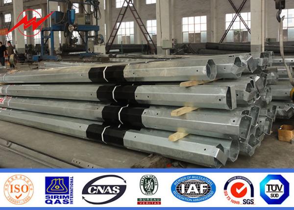 Electrical Steel Power Transmission Tower Pole Tubular 16m AWS D1.1
