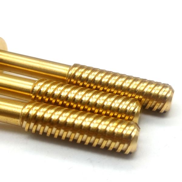 Gold Colored CNC Machining Services Head Bolts For Motorcycle Car Conversions M8 Bolts